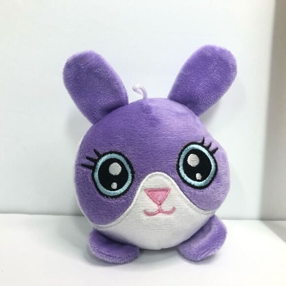 purple round bunny embroidered eyes rabbit best brands 2022 5 inches - Picture 1 of 8